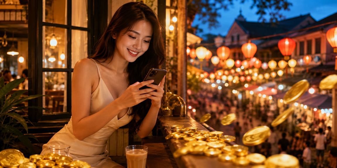 Người dùng tại Đà Lạt xem kèo bóng đá và đặt cược thể thao trên điện thoại buổi tối